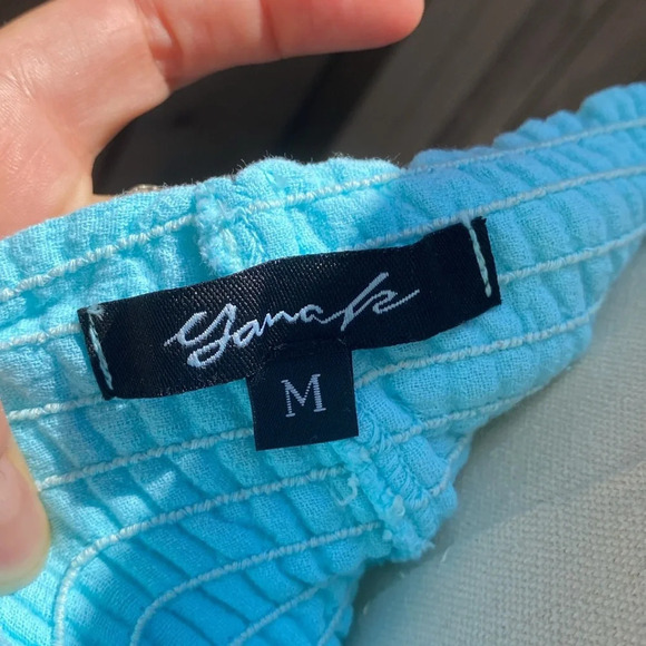 Yana K Portofino skirt in aqua tiered built in shorts medium stretchy - Picture 10 of 13